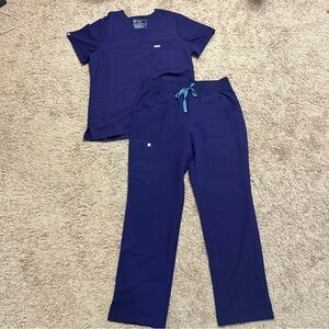 Figs purple blue set size medium. Catarina top Isabel bottoms